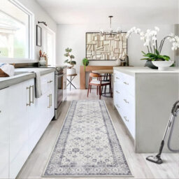Ameha Serene Cashmere Rug-Soft Pile 80X300Cm- Luxury Comfort For Hallway Runner Floral Pattern Kitchen Extra Large Area Rug - thumbnail 1