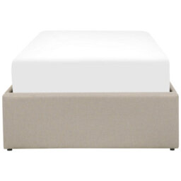 Beliani Ottoman Bed Without Headboard Fabric Dinan 90 X 200 Cm (Eu Single) Taupe - thumbnail 7