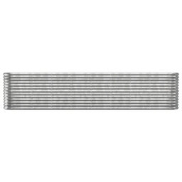 Berkfield Durable Garden Planter Powder-Coated Steel 332X40X68 Cm Silver - thumbnail 3