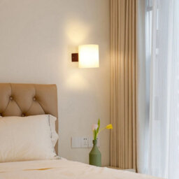 Indoor Wall Light Wood Wall Lamp 3000K 4500K 6500K Glass Wall Lamp Bedroom - thumbnail 3