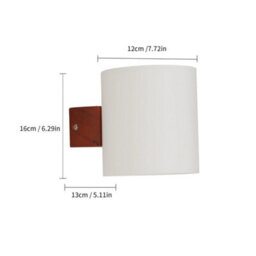 Indoor Wall Light Wood Wall Lamp 3000K 4500K 6500K Glass Wall Lamp Bedroom - thumbnail 2