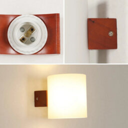 Indoor Wall Light Wood Wall Lamp 3000K 4500K 6500K Glass Wall Lamp Bedroom - thumbnail 8