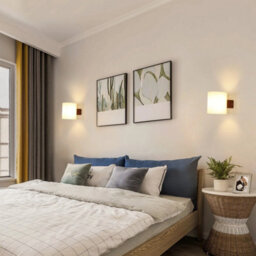 Indoor Wall Light Wood Wall Lamp 3000K 4500K 6500K Glass Wall Lamp Bedroom - thumbnail 6