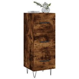 Berkfield Modern Sideboard Smoked Oak 34.5X34X90 Cm Engineered Wood - thumbnail 3