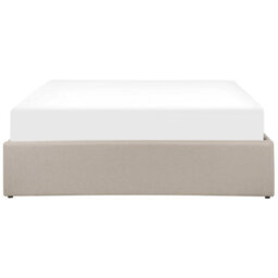 Beliani Ottoman Bed Without Headboard Fabric Dinan 140 X 200 Cm (Eu Double) Light Brown - thumbnail 7