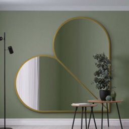 Mirroroutlet The Corde Gold Metal Framed Heart Shaped Mirror 180Cm X 180Cm - thumbnail 2