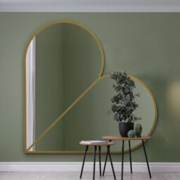 Mirroroutlet The Corde Gold Metal Framed Heart Shaped Mirror 180Cm X 180Cm - thumbnail 3