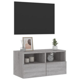Berkfield Tv Wall Cabinet Grey Sonoma 60X30X30 Cm Engineered Wood - thumbnail 5