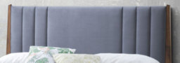 Save On Goods UK 5Ft King Size Grey Soft Velvet Fabric Upholstered And Wood Bed Frame Bedstead. Dark Grey, - thumbnail 3