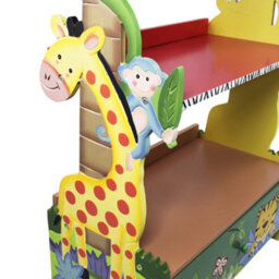 Fantasy Fields By Teamson Kids  Large Sunny Safari Kids Bookshelf Bookcase Toy Organiser Storage With Drawers W-8268A - thumbnail 6