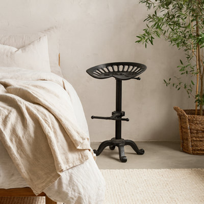 Wyld Haus Harvey Industrial Adjustable Tractor Seat In Black Metal - image 1