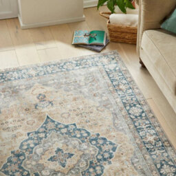 Xample Concept Looms Liberty Gold Washable Rug 120X180Cm - Soft Velvet Feel, Low Pile 4mm, Durable Polyester, Machine Woven - thumbnail 2