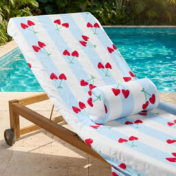 Ohs Heart Cherries Beach Bolster Neck Back Support Pillow - thumbnail 2