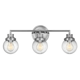 Luminosa Lighting Luminosa Hinkley Poppy Bathroom Wall Lamp Polished Chrome, Ip44 - thumbnail 1