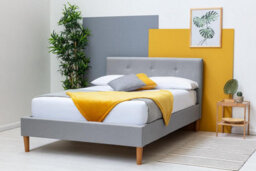 Wootton Scandi Style Upholstered Grey King Size Bed Frame 5Ft - thumbnail 4