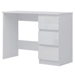 Fwstyle Stora 3 Drawer Dressing Table Desk Vanity Makeup White Gloss (H) 72 (W) 99 (D) 40Cm - thumbnail 6