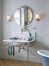 Stylish Ip44 Wall Light With Enclosed Glass Shade And Led Bulb For Modern Bathrooms - thumbnail 3