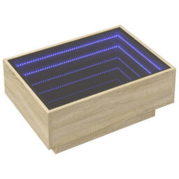 Walplus Coffee Table With Led Sonoma Oak 70X50X30 Cm Engineered Wood - thumbnail 3