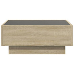 Walplus Coffee Table With Led Sonoma Oak 70X50X30 Cm Engineered Wood - thumbnail 6
