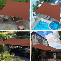 Red 2X4M Rectangular Shade Sail Waterproof Uv Resistant - thumbnail 5