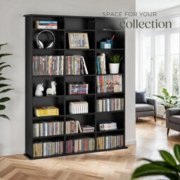 Tectake Shelves Stevie - 21 Compartments, Height-Adjustable, Removable Shelves  - Black - thumbnail 7