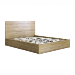 Chicago Riviera Oak Finish Wooden Ottoman Storage Bed - Double 4Ft6 Bed Frame - thumbnail 4
