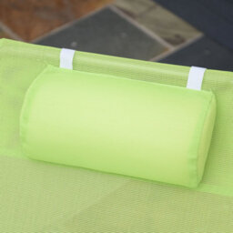Outsunny Adjustable Sun Bed Garden Lounger Recliner Relaxing Camping Light Green - thumbnail 9