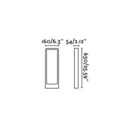 Luminosa Lighting Luminosa Das Led Outdoor Bollard Light Dark Grey Ip54 - thumbnail 2