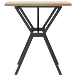 Berkfield Dining Table Y-Frame 70X70X75.5 Cm Solid Wood Pine And Steel - thumbnail 5