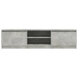 Berkfield Tv Cabinet Concrete Grey 140X40X35.5 Cm Engineered Wood - thumbnail 4