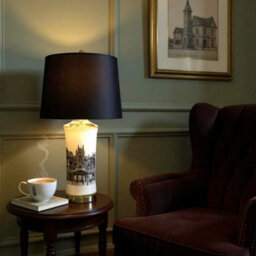 Minster 73 X 43 Cm Lamp And Shade - Ceramic - L35 X W43 X H74 Cm - thumbnail 3