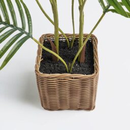 OHS Palm Leaf Tree In Basket Artificial Plant Natural Style New Home Decorative Fake - thumbnail 8