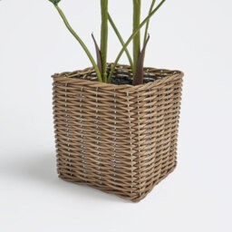 OHS Palm Leaf Tree In Basket Artificial Plant Natural Style New Home Decorative Fake - thumbnail 6