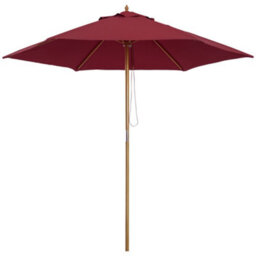 Outsunny 2.5M Wood Garden Parasol Sun Shade Patio Outdoor Wooden Umbrella Canopy - thumbnail 2