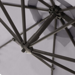 Sundaze 3M Grey Garden Cantilever Roma Parasol Umbrella With 360 Degree Rotation Outdoor Patio - thumbnail 6