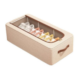 Style Al Under Bed Shoe Organizer Clear Window Sturdy Handles Clothes Quilt Storage Box - thumbnail 1