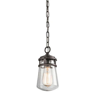 Stylish Outdoor Ip44 1 Bulb Chain Lantern In Architectural Bronze With Led E27 Socket - image 1