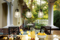 Stylish Outdoor Ip44 1 Bulb Chain Lantern In Architectural Bronze With Led E27 Socket - thumbnail 2