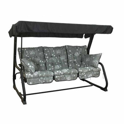 Glendale Garden & Leisure Glendale Vienna 3 Seater Black Hammock - Renaissance Grey - image 1