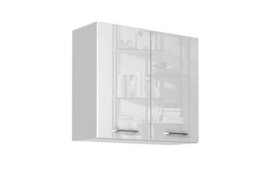 Impact Furniture Kitchen Wall Cabinet 800mm Unit Modern White Gloss Cupboard Soft Close Storage Slab Doors Ella - thumbnail 2