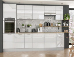 Impact Furniture Kitchen Wall Cabinet 800mm Unit Modern White Gloss Cupboard Soft Close Storage Slab Doors Ella - thumbnail 8