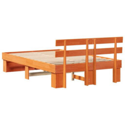 Berkfield With Headboard Wax Brown 120 X 190 Cm Solid Pine Wood - thumbnail 8
