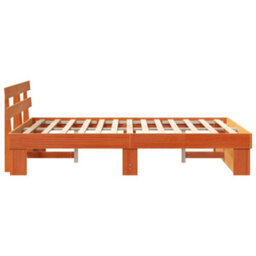 Berkfield With Headboard Wax Brown 120 X 190 Cm Solid Pine Wood - thumbnail 7