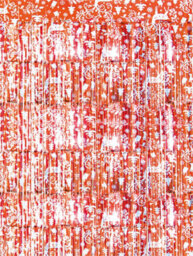 Netagon Shimmer Tinsel Curtain Reindeer Christmas Tree Design 3M X 1M Red - thumbnail 6