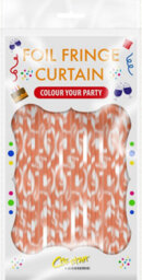 Netagon Shimmer Tinsel Curtain Reindeer Christmas Tree Design 3M X 1M Red - thumbnail 2