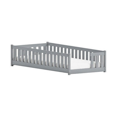 Arte Zoya Grey 90 X 190Cm Single Low Bed - Foam Mattress Included - image 1