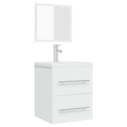 Vidaxl Bathroom Cabinet With Mirror White 41X38.5X48 Cm Engineered Wood - thumbnail 4