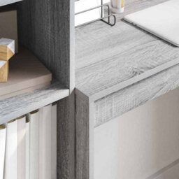 Berkfield Modern Writing Desk Grey Sonoma Engineered Wood 80 X 40 X 76 Cm Simple - thumbnail 4