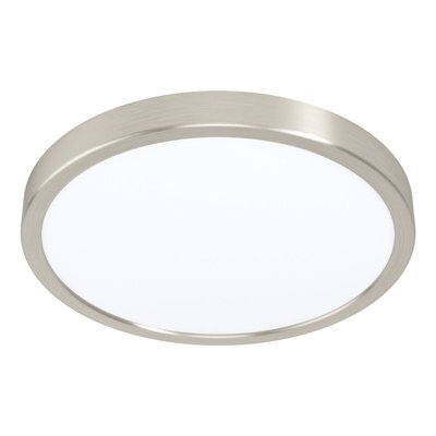 Satin Nickel 20W Led Wall And Ceiling Light - 285mm Round Surface Mounted Fixture - image 1
