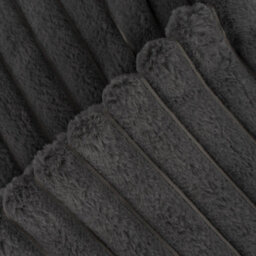 OHS Faux Fur Ribbed Fleece Throw Over Bed Blanket Winter Warm Supersoft, Charcoal - thumbnail 6